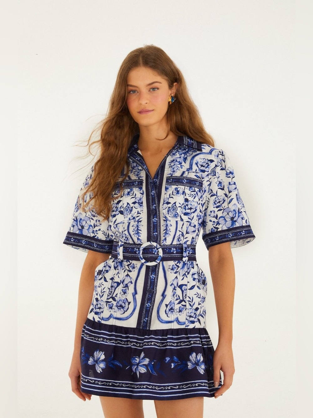 FARM Rio Porcelain Garden Mini Dress - Picture 4 of 9